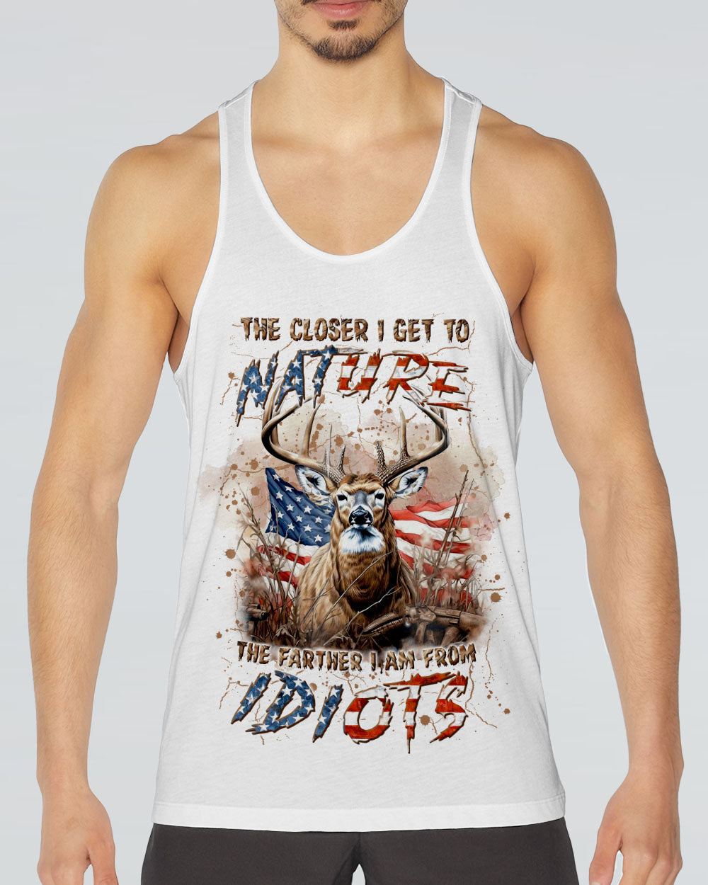 THE CLOSER I GET TO NATURE DEER HUNTING ALL OVER PRINT - YHLN1707242