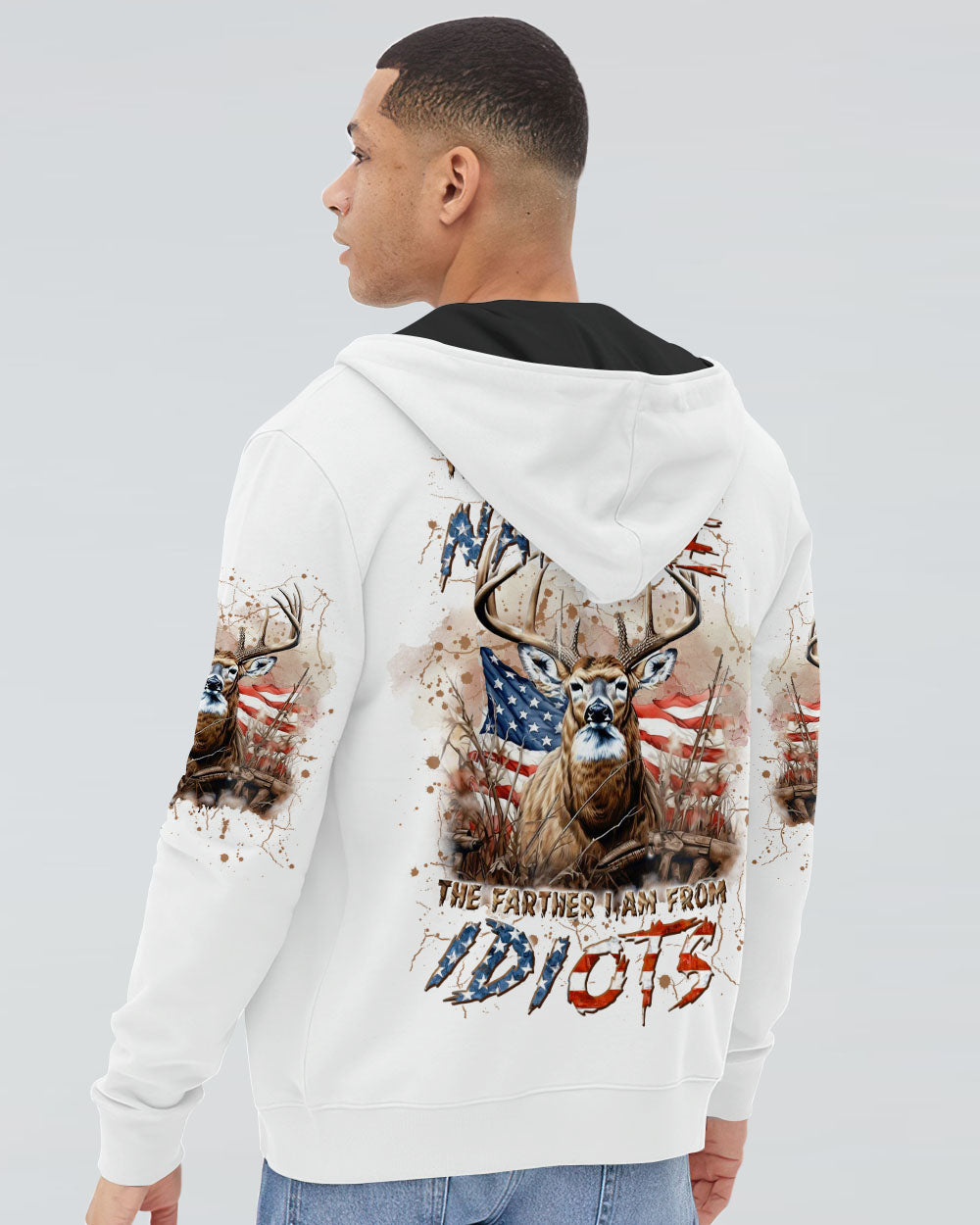 THE CLOSER I GET TO NATURE DEER HUNTING ALL OVER PRINT - YHLN1707242