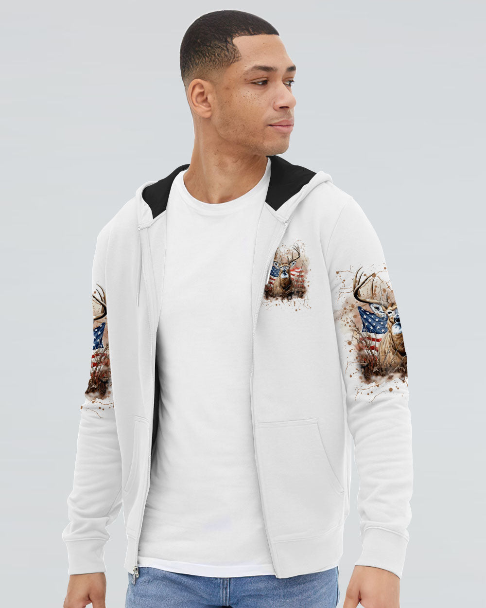 THE CLOSER I GET TO NATURE DEER HUNTING ALL OVER PRINT - YHLN1707242