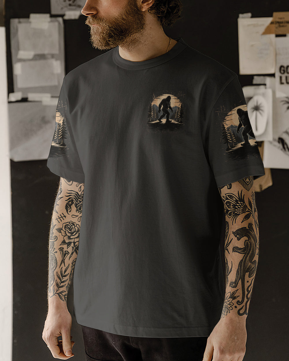NOT ALL WHO WANDER ARE LOST BIGFOOT ALL OVER PRINT - YHLN1912252