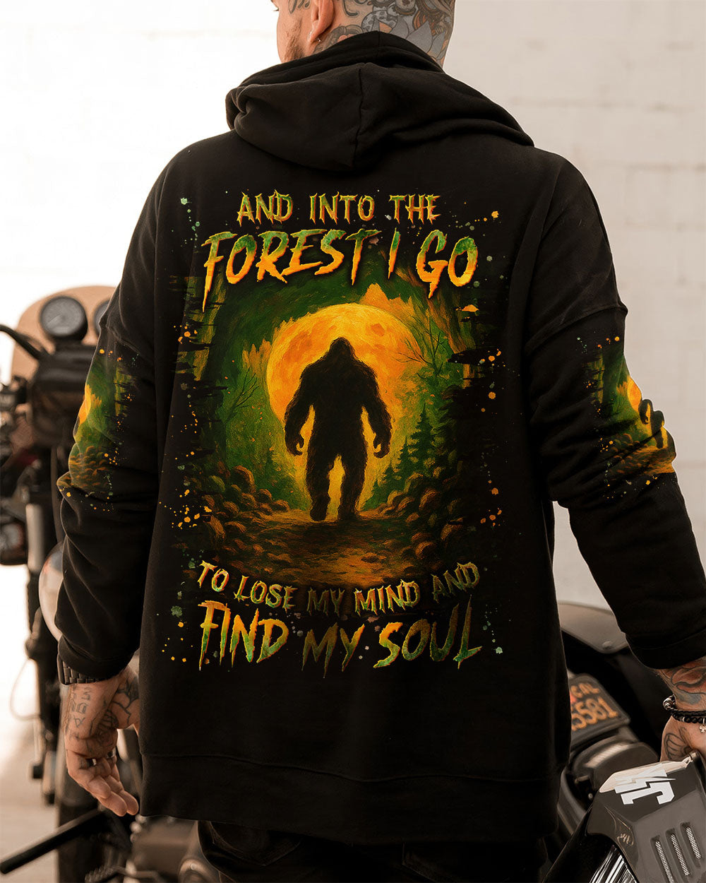 AND INTO THE FOREST I GO BIGFOOT ALL OVER PRINT - YHLN2006253