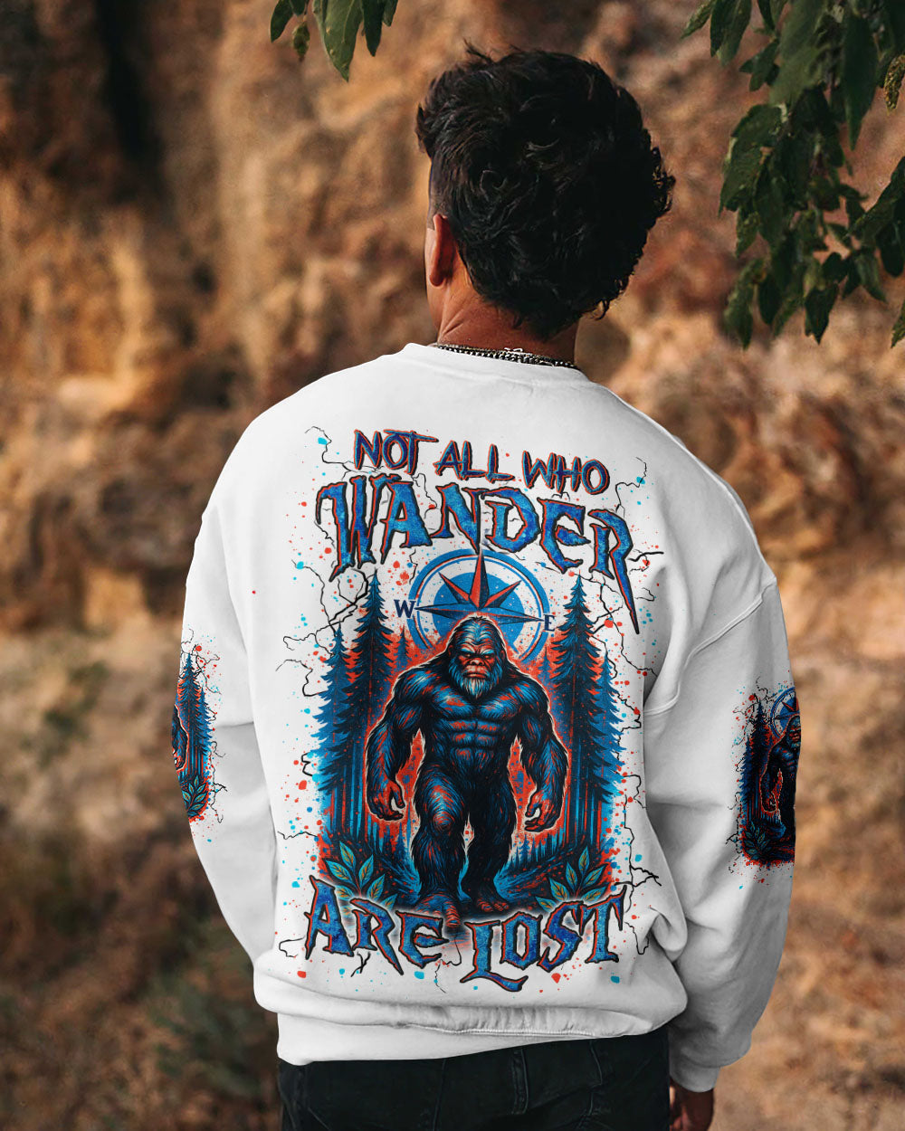 NOT ALL WHO WANDER ARE LOST BIGFOOT ALL OVER PRINT - YHLN2105253