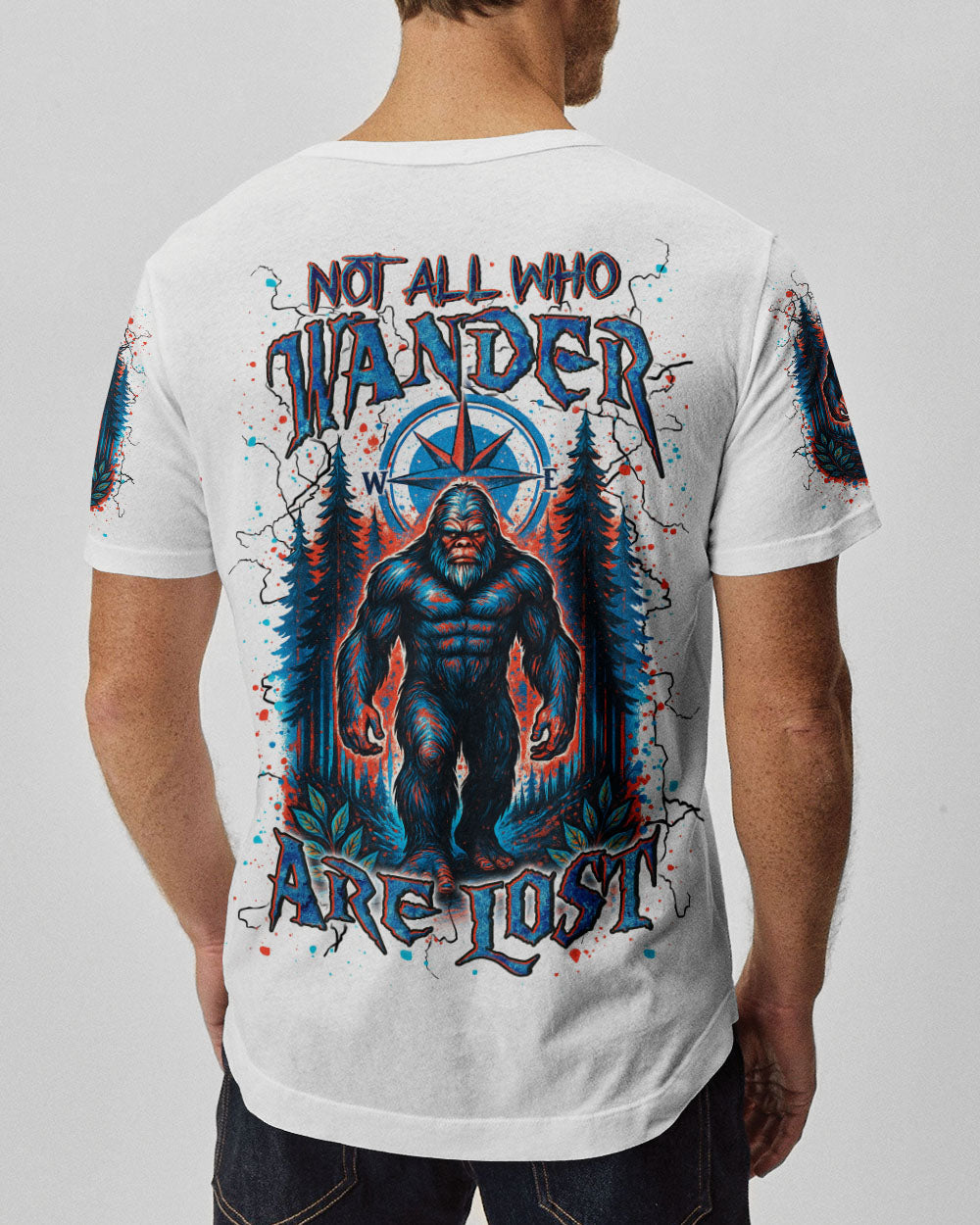 NOT ALL WHO WANDER ARE LOST BIGFOOT ALL OVER PRINT - YHLN2105253