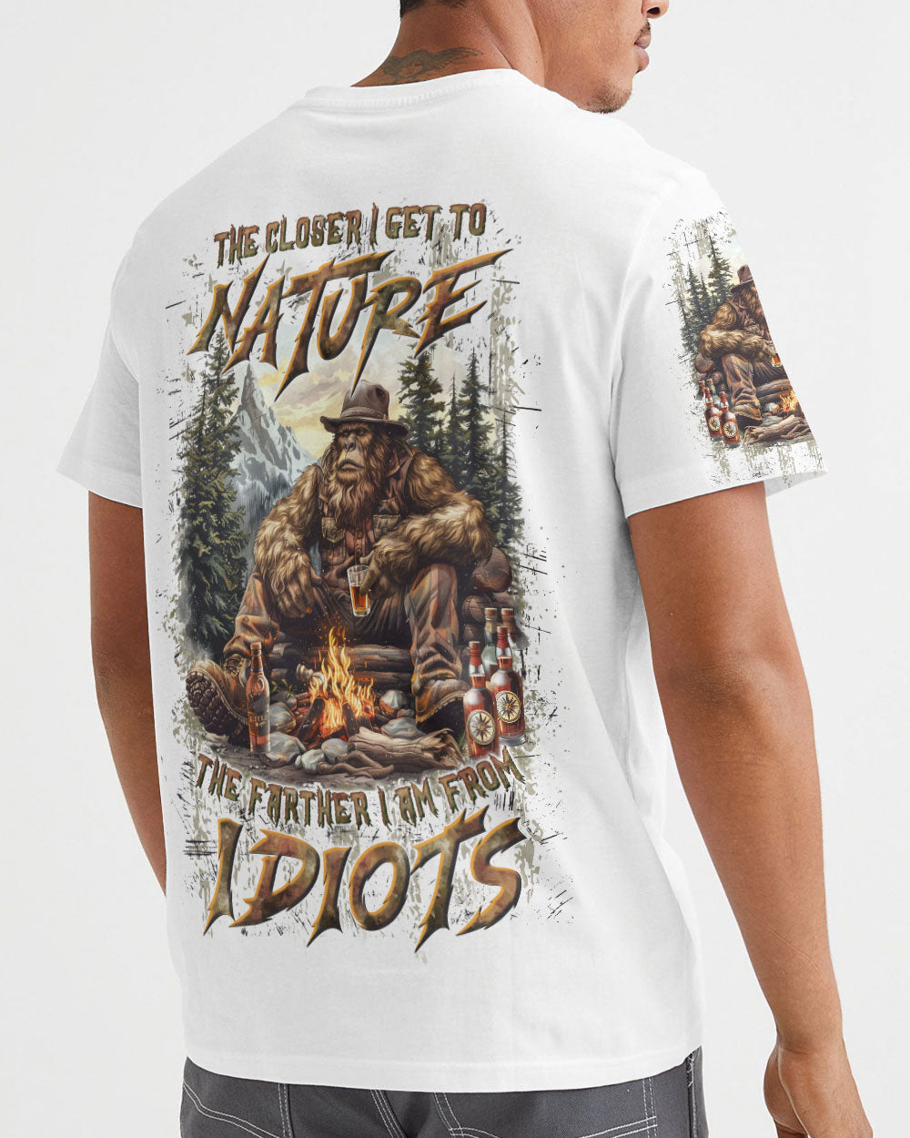 THE CLOSER I GET TO NATURE BIGFOOT ALL OVER PRINT - YHLN2108241