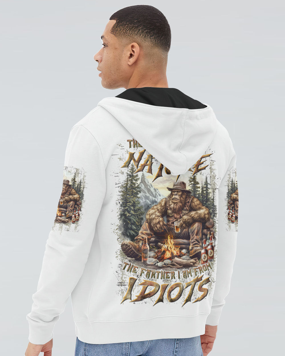 THE CLOSER I GET TO NATURE BIGFOOT ALL OVER PRINT - YHLN2108241