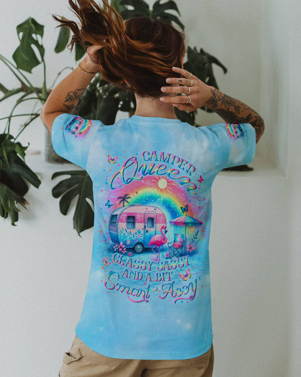 CAMPER QUEEN FLAMINGO ALL OVER PRINT - YHLN2205245