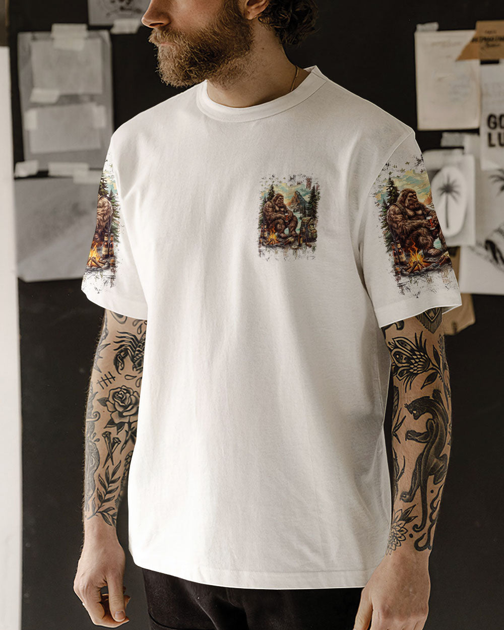 NOT ALL WHO WANDER ARE LOST BIGFOOT ALL OVER PRINT - YHLN2208242