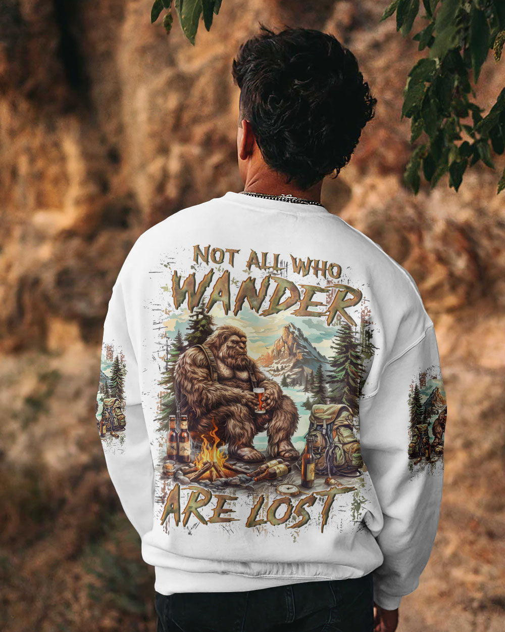 NOT ALL WHO WANDER ARE LOST BIGFOOT ALL OVER PRINT - YHLN2208242