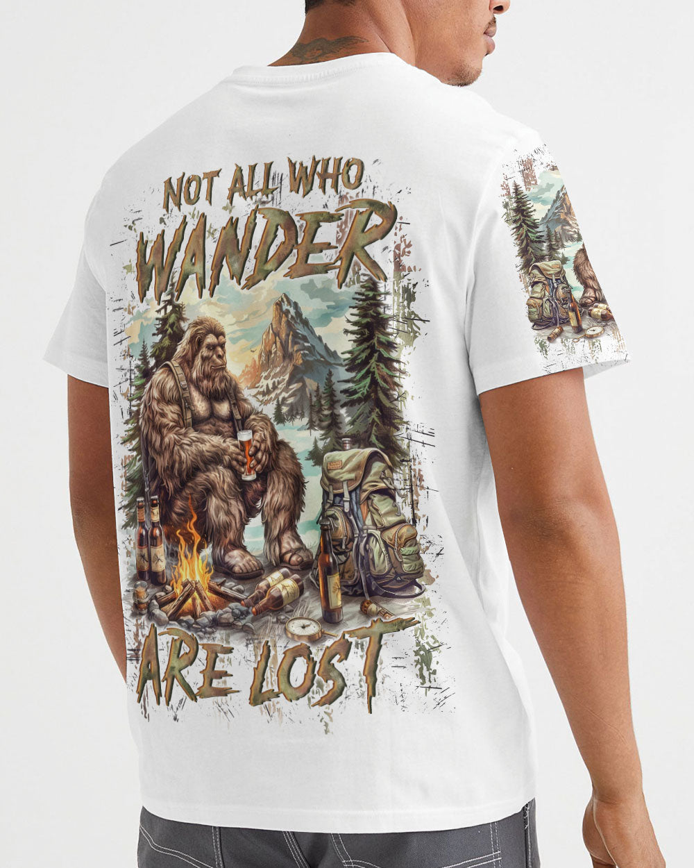 NOT ALL WHO WANDER ARE LOST BIGFOOT ALL OVER PRINT - YHLN2208242
