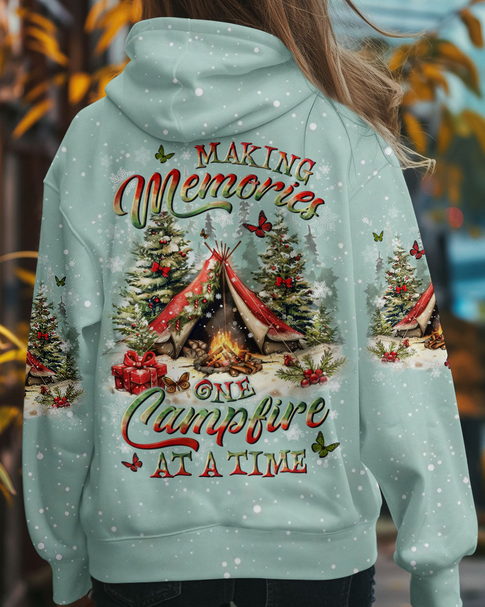 MAKING MEMORIES ONE CAMPFIRE AT A TIME CHRISTMAS ALL OVER PRINT - YHLN2310243