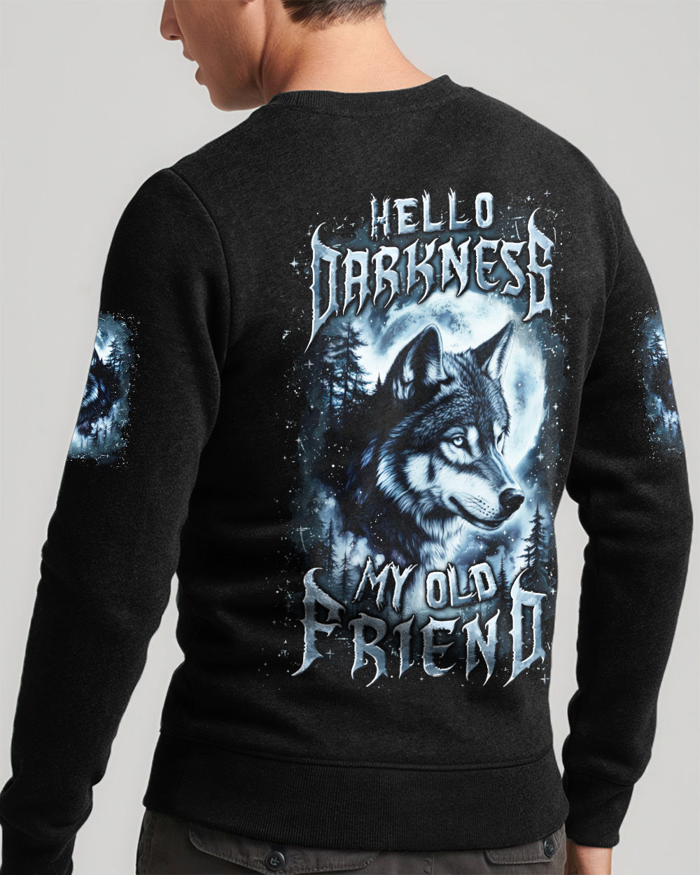 HELLO DARKNESS MY OLD FRIEND WOLF ALL OVER PRINT - YHLN2312252