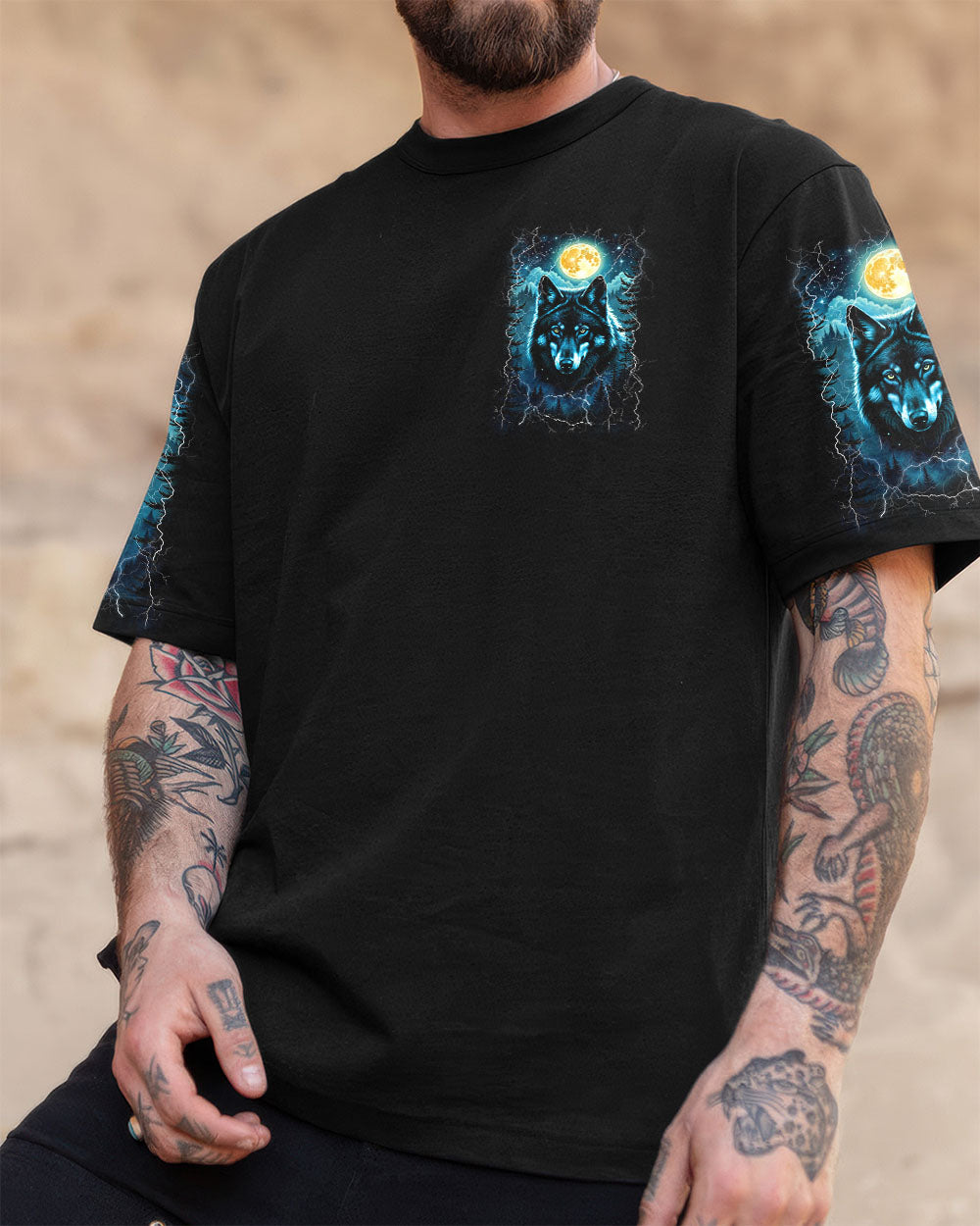 HELLO DARKNESS MY OLD FRIEND WOLF ALL OVER PRINT - YHLN2409254