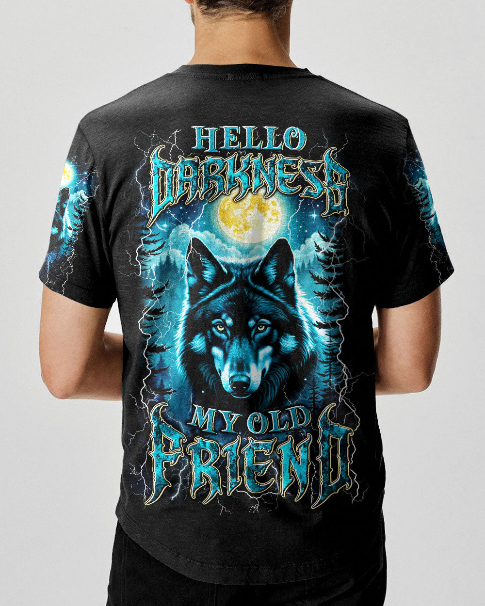 HELLO DARKNESS MY OLD FRIEND WOLF ALL OVER PRINT - YHLN2409254