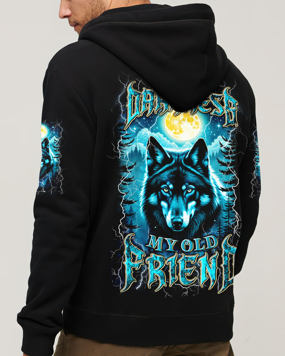 HELLO DARKNESS MY OLD FRIEND WOLF ALL OVER PRINT - YHLN2409254