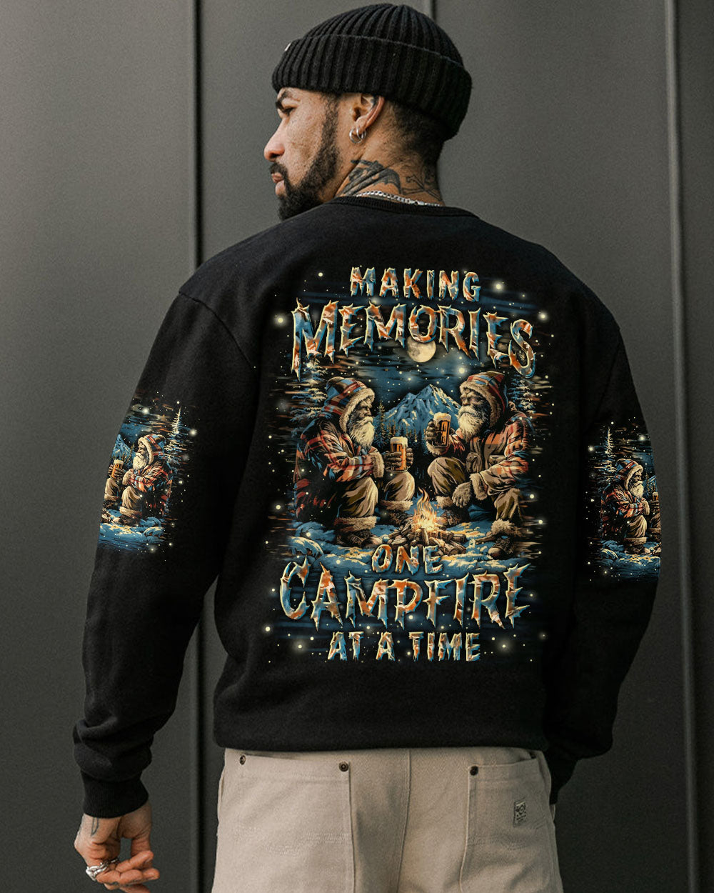 MAKING MEMORIES ONE CAMPFIRE AT A TIME BIGFOOT ALL OVER PRINT - YHLN2410241
