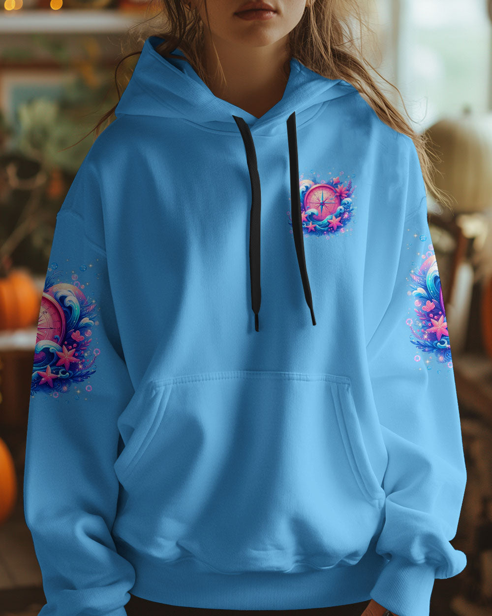 SMELL THE SEA FEEL THE BREEZE COMPASS ALL OVER PRINT - YHLN2503253