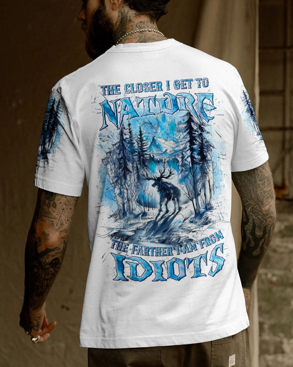 THE CLOSER I GET TO NATURE DEER HUNTING ALL OVER PRINT - YHLN2507241