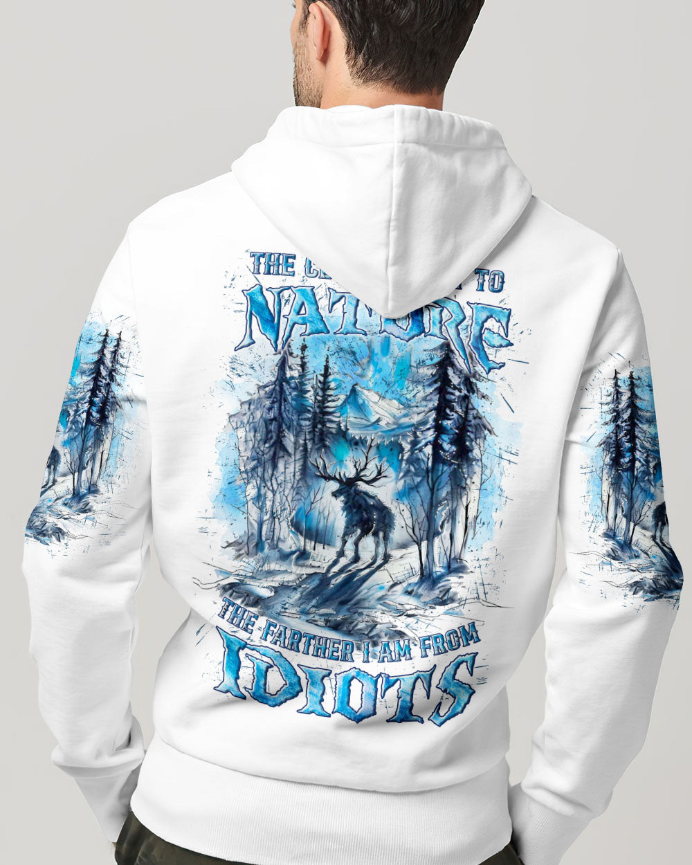 THE CLOSER I GET TO NATURE DEER HUNTING ALL OVER PRINT - YHLN2507241