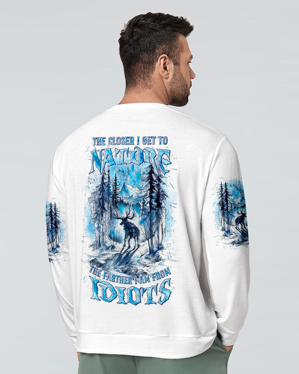 THE CLOSER I GET TO NATURE DEER HUNTING ALL OVER PRINT - YHLN2507241