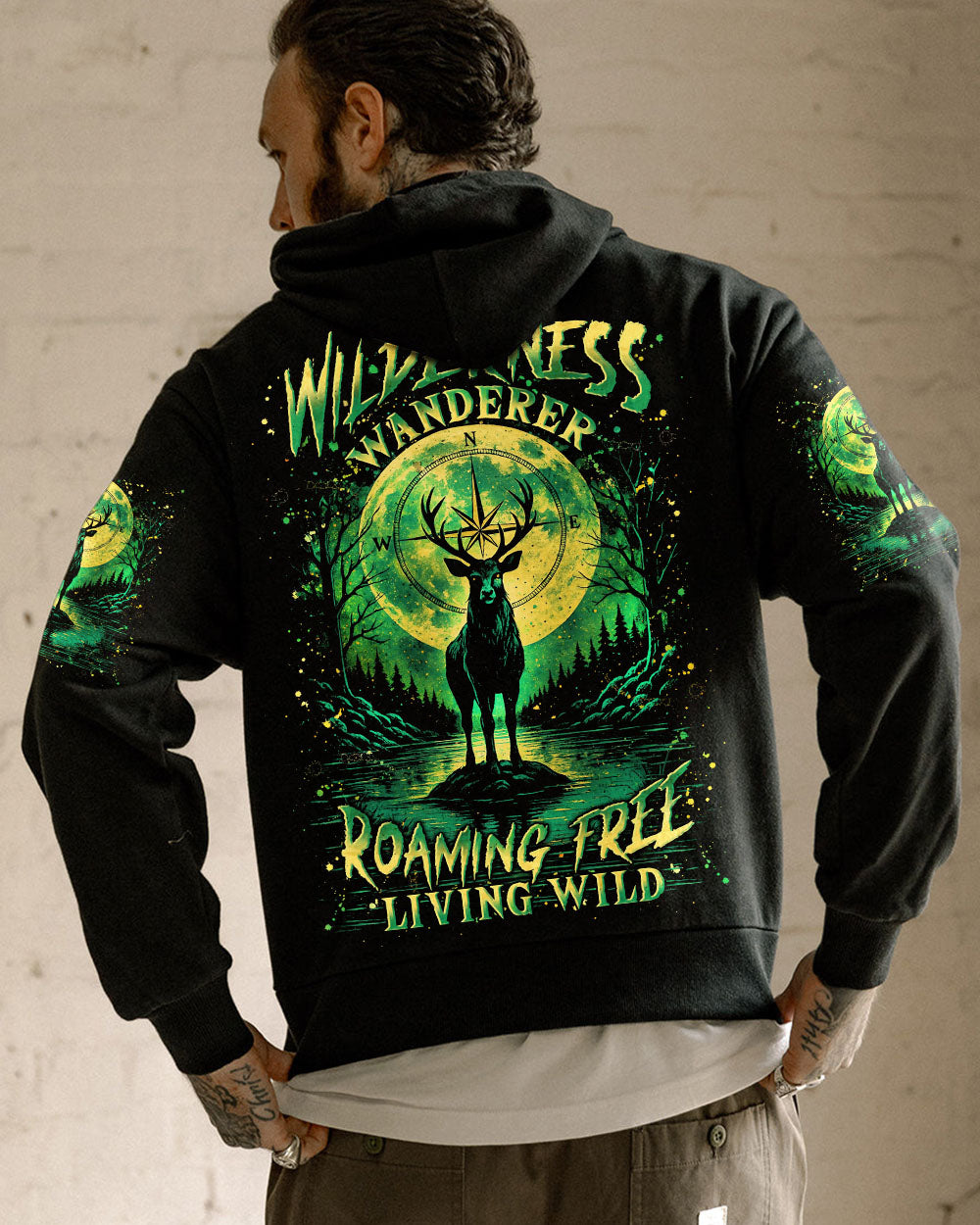 WILDERNESS WANDERER ROAMING FREE LIVING WILD DEER ALL OVER PRINT - YHLN2807252