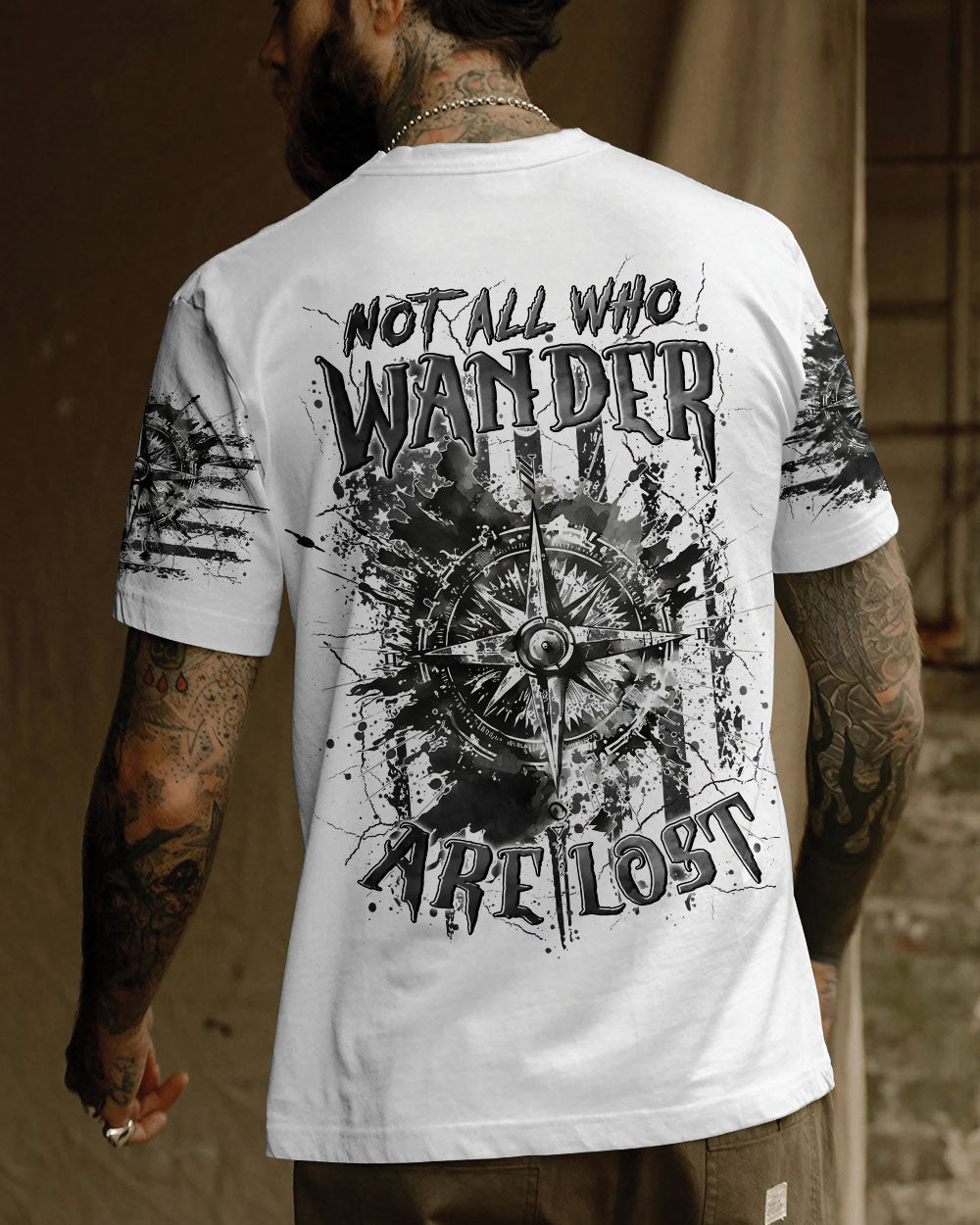 NOT ALL WHO WANDER ARE LOST COMPASS ALL OVER PRINT - YHLN2907242