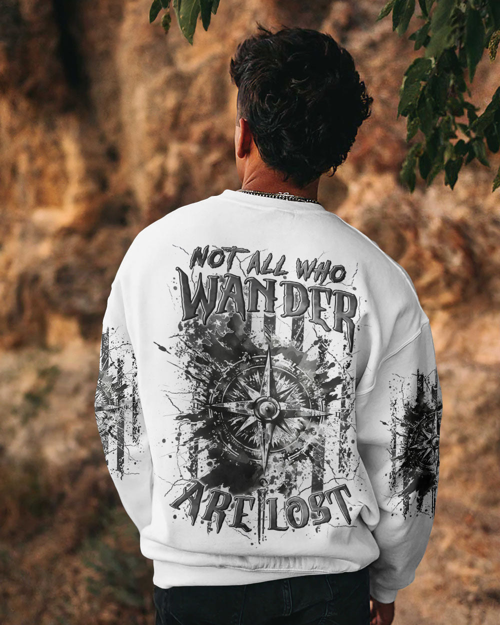 NOT ALL WHO WANDER ARE LOST COMPASS ALL OVER PRINT - YHLN2907242