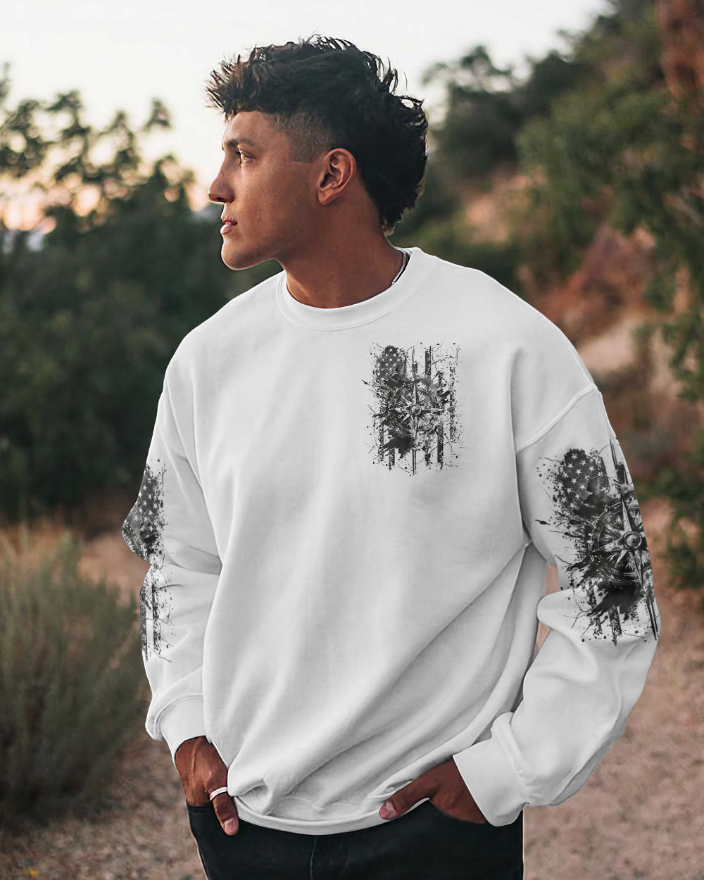 NOT ALL WHO WANDER ARE LOST COMPASS ALL OVER PRINT - YHLN2907242