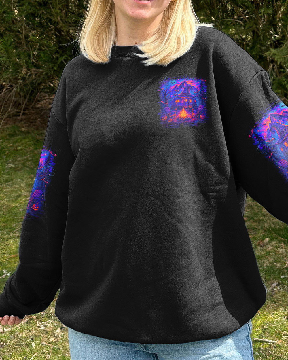 MY BROOM BROKE SO NOW HALLOWEEN CAMPING ALL OVER PRINT - YHLT0608251