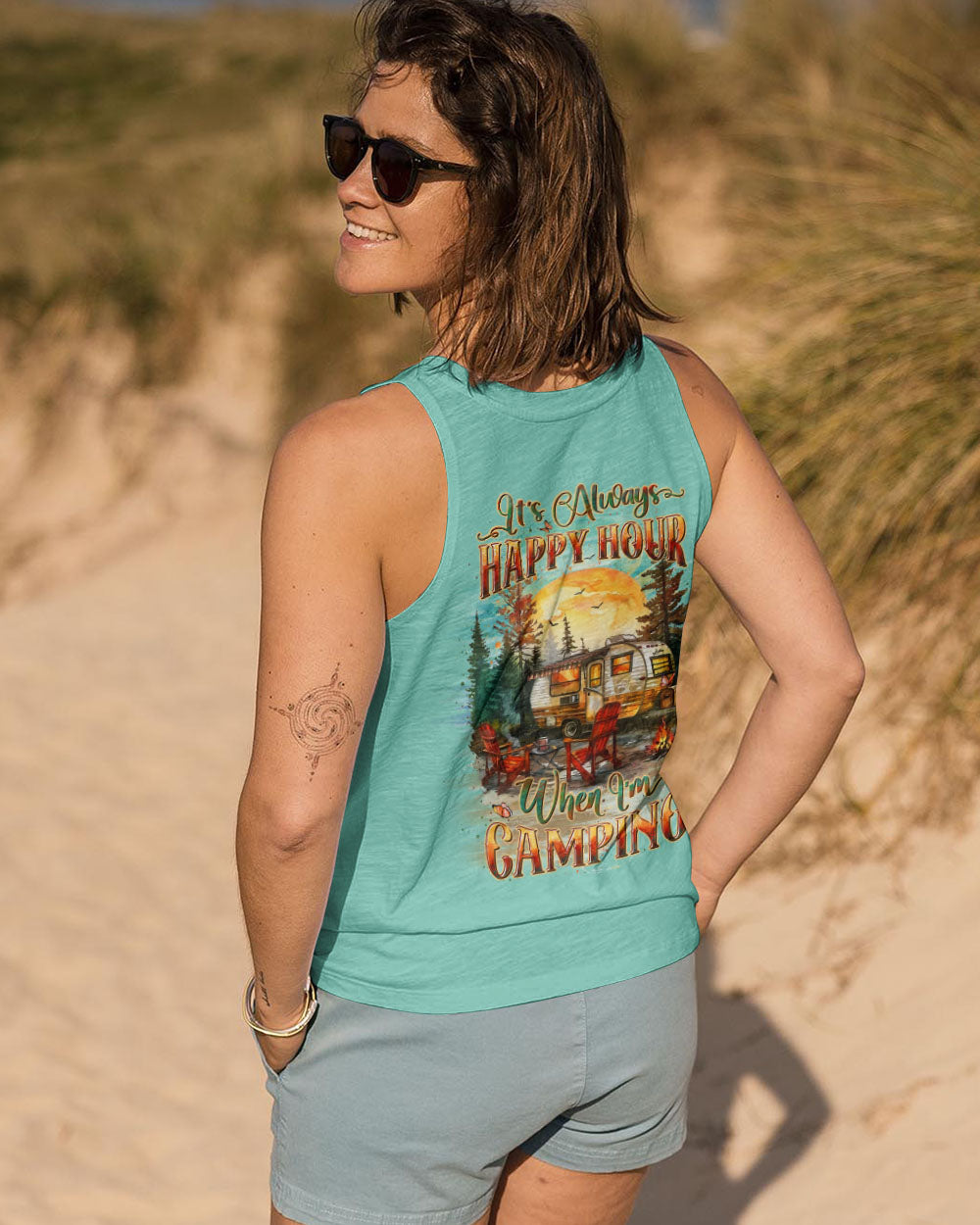 IT'S ALWAYS HAPPY HOUR WHEN I'M CAMPING ALL OVER PRINT - YHLT0807243