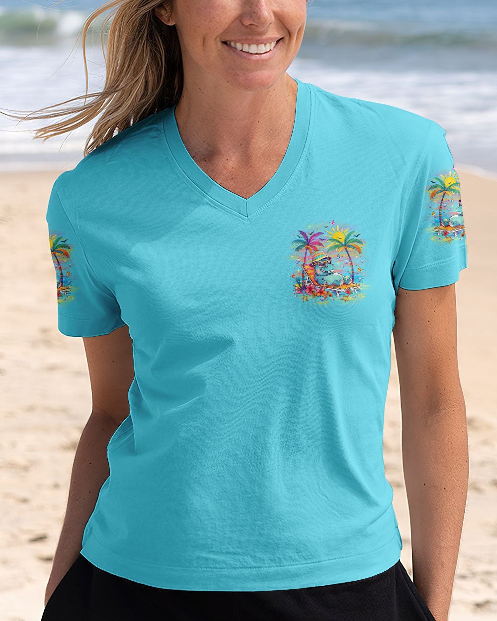 GOOD TIMES TAN LINES HIPPO ALL OVER PRINT - YHLT0907254