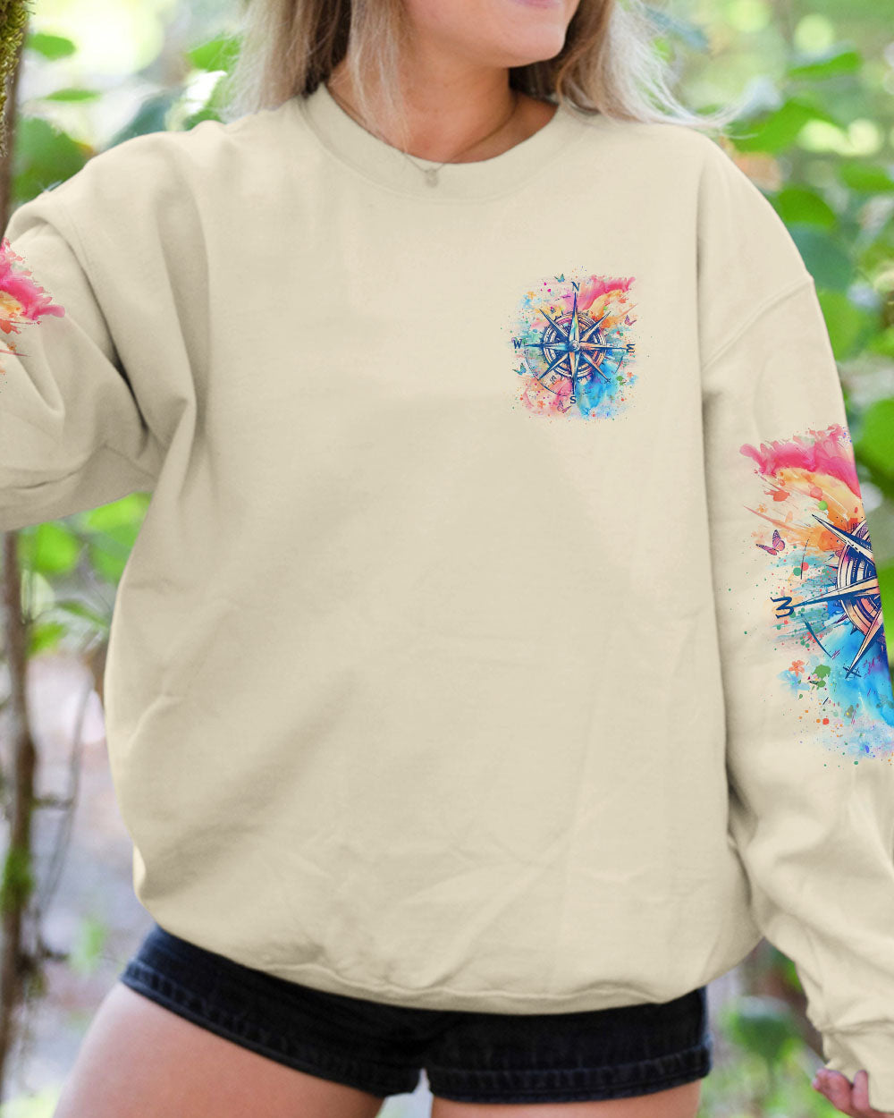 NOT ALL WHO WANDER ARE LOST COMPASS ALL OVER PRINT - YHLT2507242