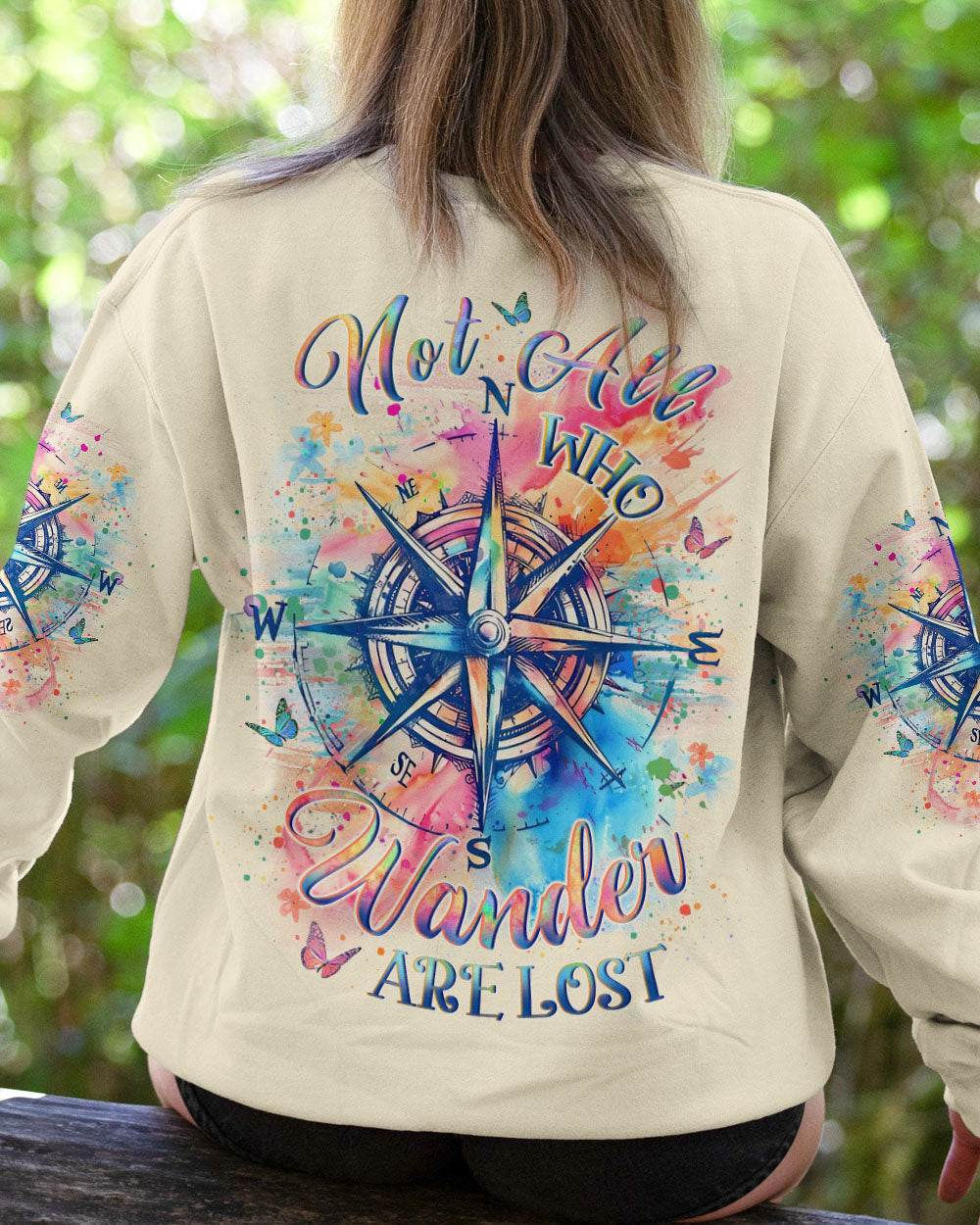 NOT ALL WHO WANDER ARE LOST COMPASS ALL OVER PRINT - YHLT2507242