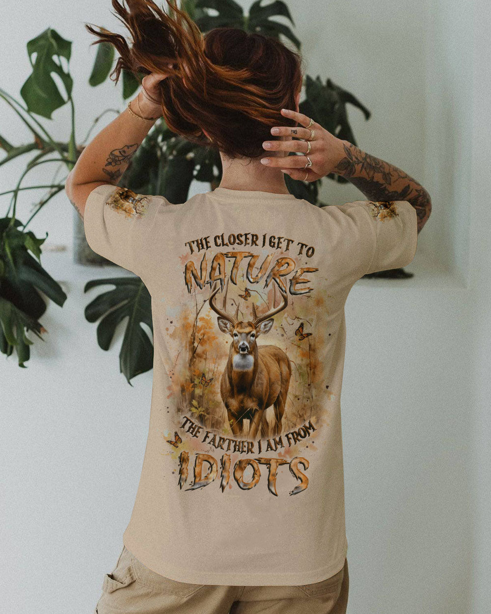 THE CLOSER I GET TO NATURE DEER HUNTING ALL OVER PRINT - YHLT2511241