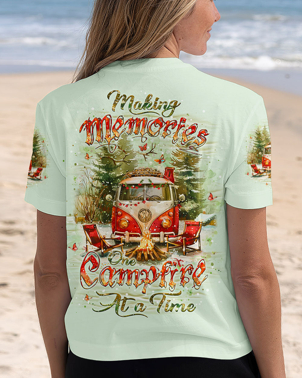 MAKING MEMORIES ONE CAMPFIRE AT A TIME CHRISTMAS ALL OVER PRINT - YHLT2910242