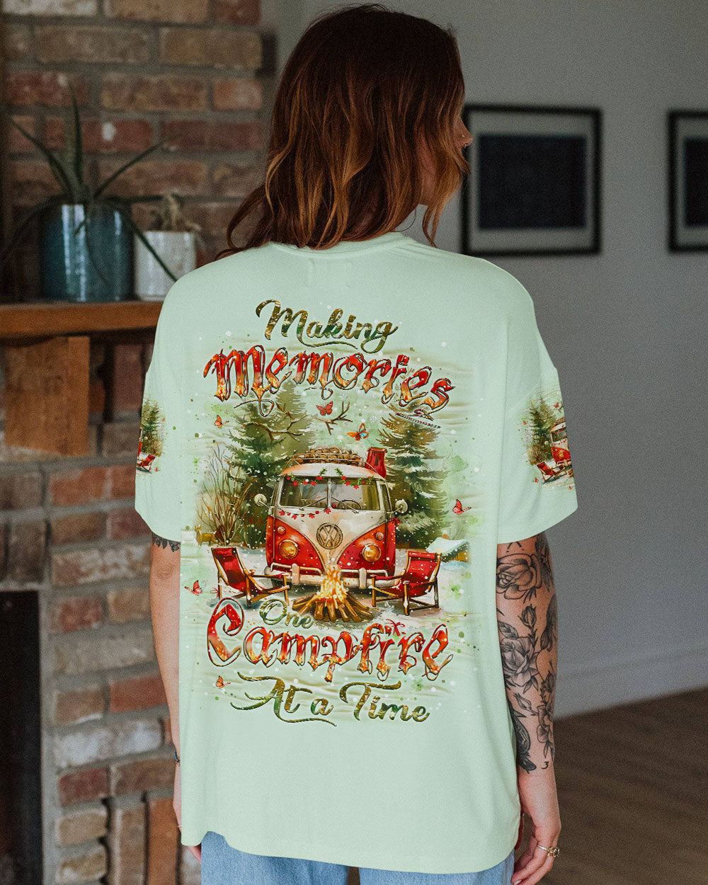 MAKING MEMORIES ONE CAMPFIRE AT A TIME CHRISTMAS ALL OVER PRINT - YHLT2910242