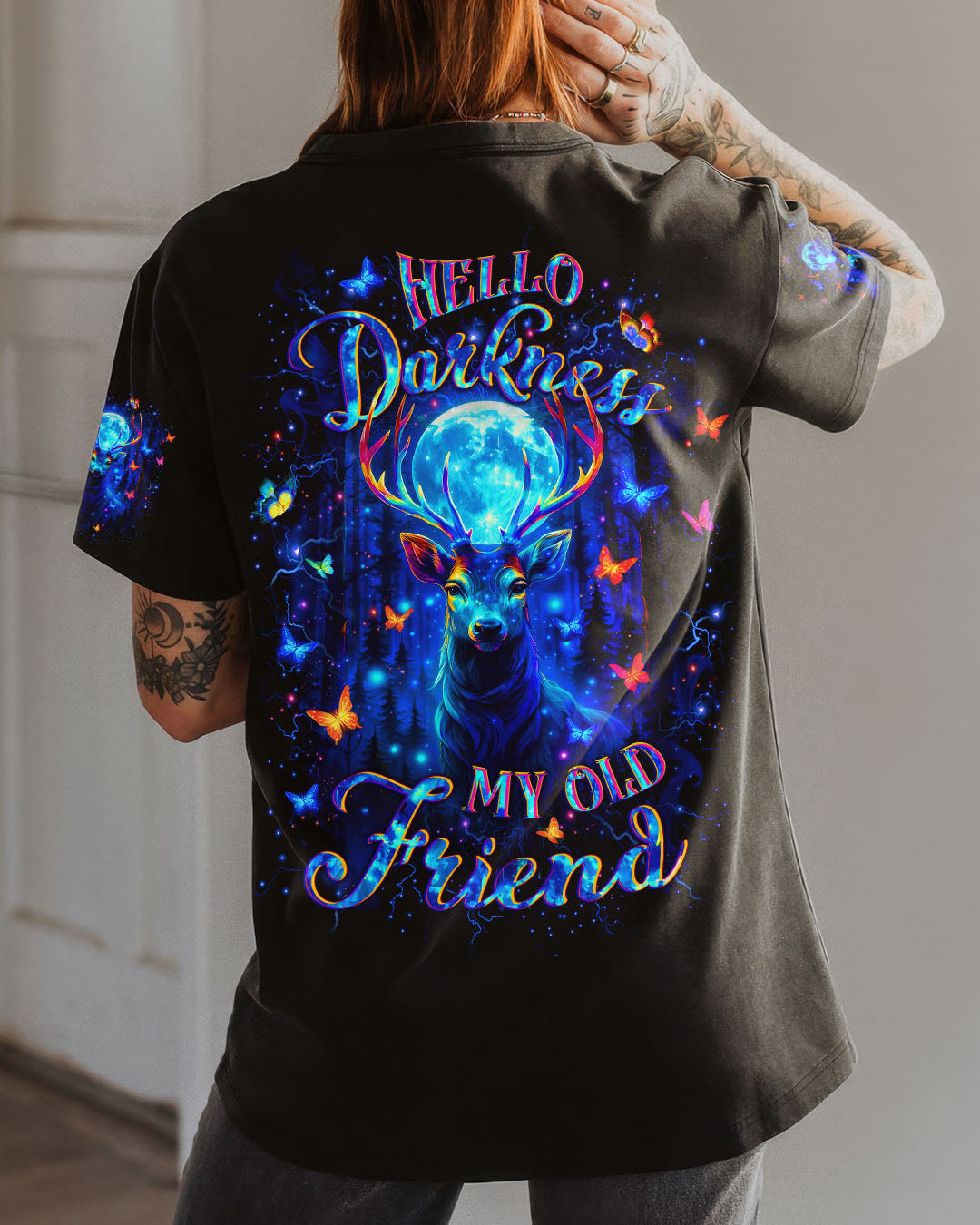 HELLO DARKNESS MY OLD FRIEND DEER ALL OVER PRINT - YHLT2910252