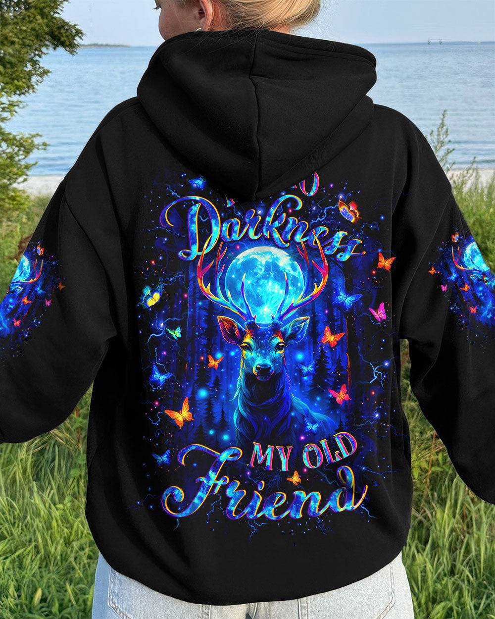 HELLO DARKNESS MY OLD FRIEND DEER ALL OVER PRINT - YHLT2910252