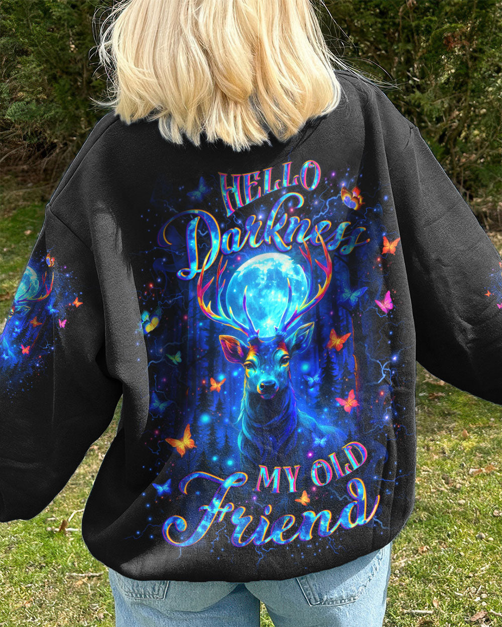 HELLO DARKNESS MY OLD FRIEND DEER ALL OVER PRINT - YHLT2910252