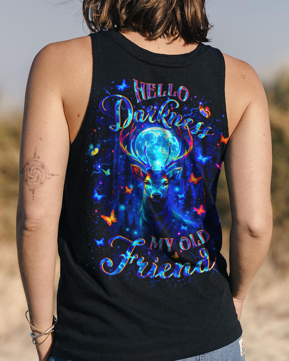 HELLO DARKNESS MY OLD FRIEND DEER ALL OVER PRINT - YHLT2910252