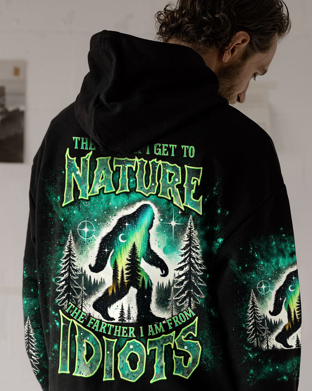  THE CLOSER I GET TO NATURE BIGFOOT ALL OVER PRINT - TLNT1111243