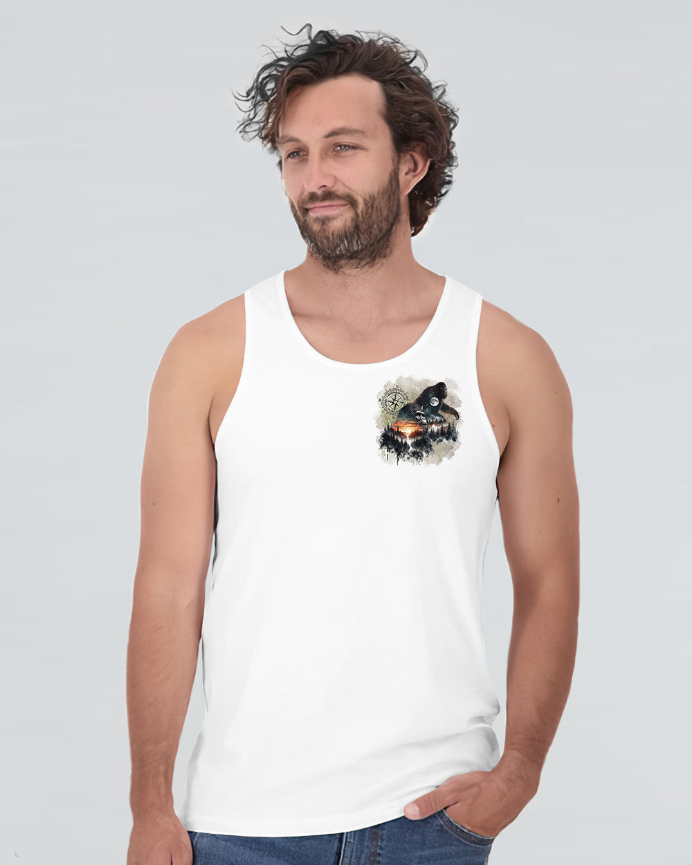 NOT ALL WHO WANDER ARE LOST BIGFOOT COMPASS ALL OVER PRINT - TLTR0211244