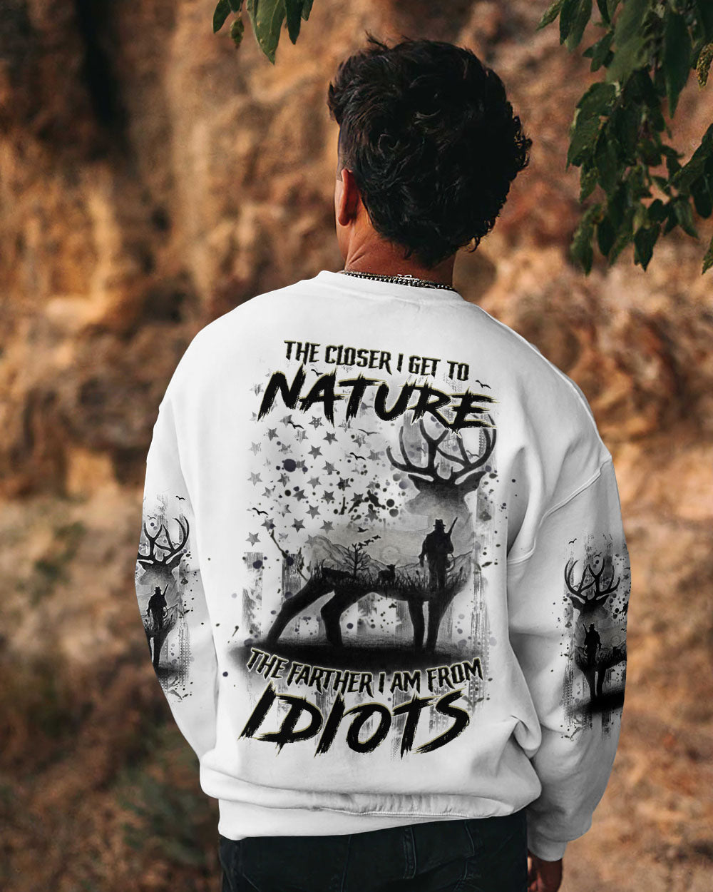 THE CLOSER I GET TO NATURE DEER ALL OVER PRINT - YHHN2201254