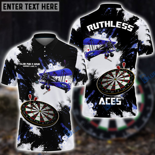 BlueJose Dart Skeleton Pilot Personalized Name Shirt