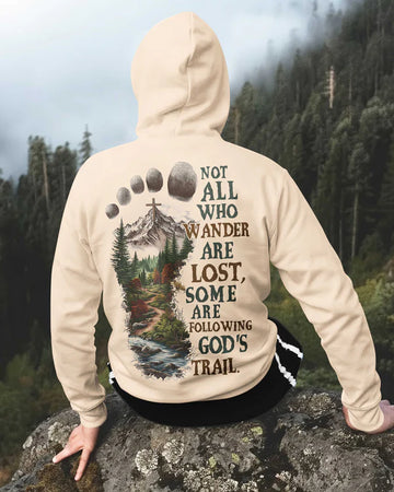 BlueJose Not All Who Wander Are Lost  Personalized Hiking Shirt - Sand