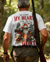 BlueJose He Leads My Heart I Lead The Hunt Shirt, Personalized Hunting 3D Shirt