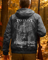 BlueJose Born To Hunt Strengthened By Grace Shirt, Personalized Hunting 3D Shirt