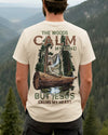 BlueJose The Woods Calm My Mind Personalized Hiking 3D Shirt - Beige