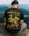 BlueJose I've Got Hiking In My Veins Personalized Hiking 3D Shirt - Black