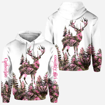 BlueJose Country Girl Personalized 3D Hoodie For Hunting Lover