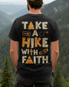BlueJose Take A Hike With Faith Personalized Hiking 3D Shirt - Black